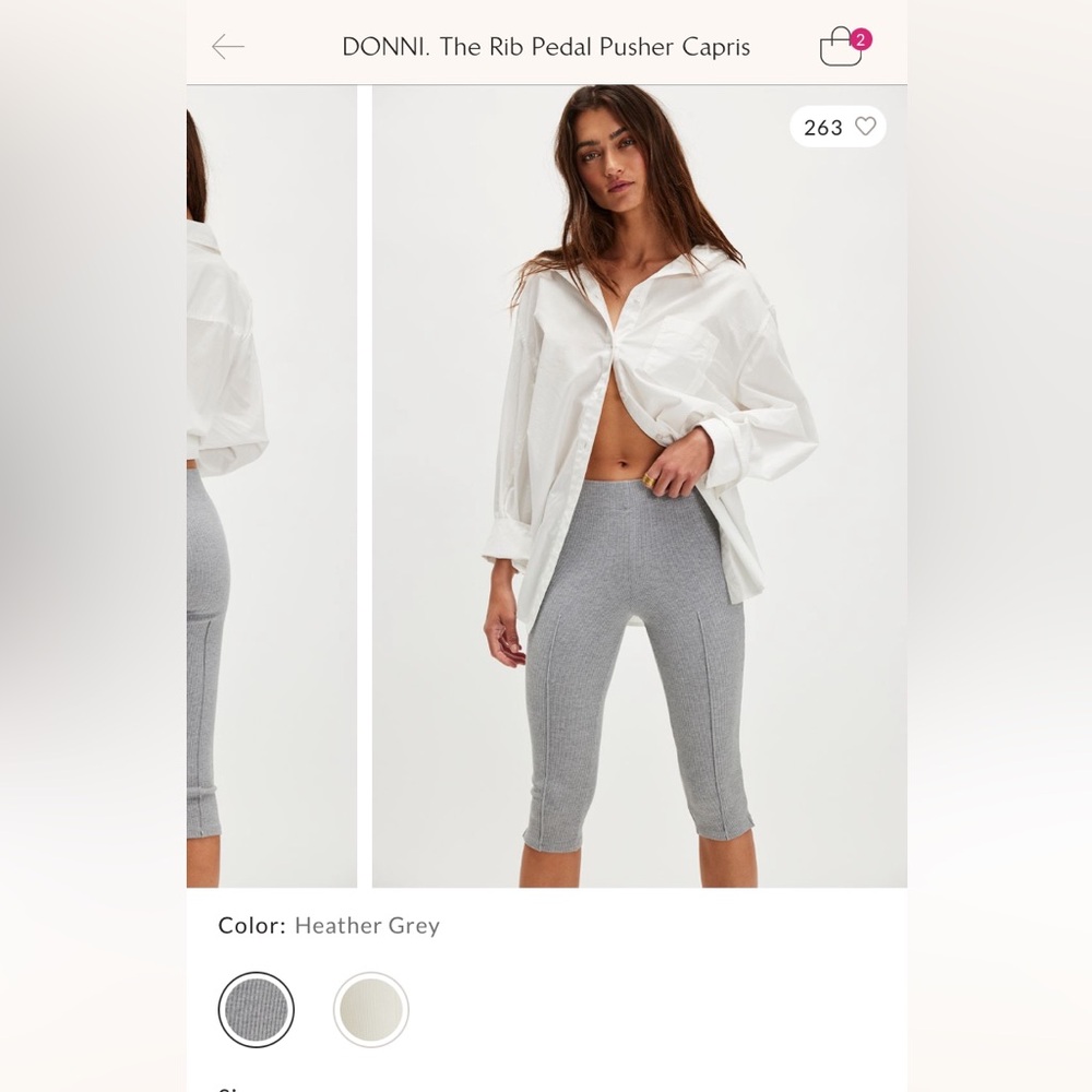 DONNI. The Rib Pedal Pusher Capris